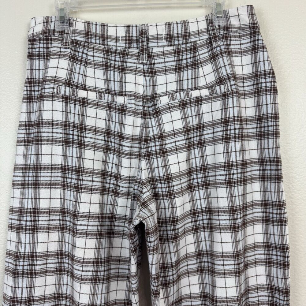 Hollister Ultra High Rise Vintage Baggy Pants Plaid Flannel Brown 13S W31 - Picture 10 of 16
